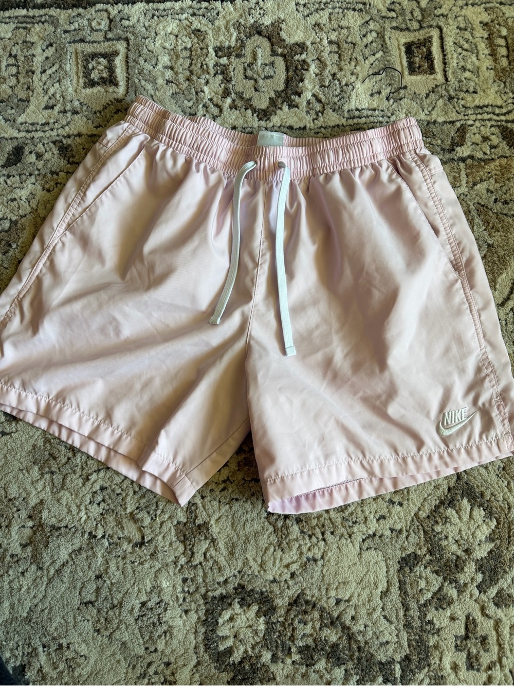 Nike Woven Pale Pink Athletic Drawstring Shorts
